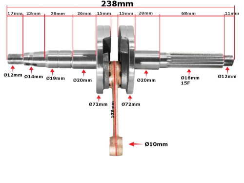 WAŁ KORBOWY YAMAHA JOG 3KJ 