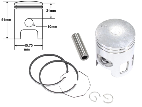 TŁOK YAMAHA JOG50 40,75 3-SZLIF 