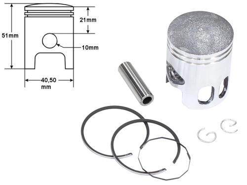 TŁOK BOOSTER 50 YAMAHA JOG 40,50mm 2SZLIF 