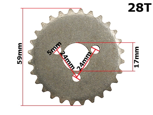 ZĘBATKA WAŁKA ROZRZĄDU ATV 110 28T 