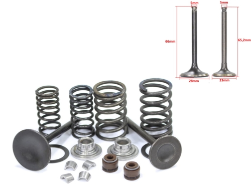 ZAWORY GŁOWICY ATV 150 GY6-150 MRF 140 ZESTAW 