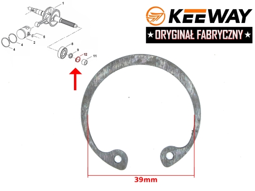 ZABEZPIECZENIE ZEGER ŁOŻYSKA WAŁU KEEWAY 2T ORG. 