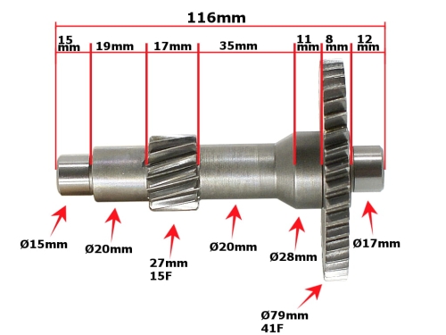 WAŁEK POŚREDNI ATV 150 DIABLO MAŁY FUX 