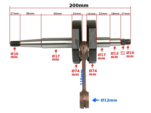 WAŁ KORBOWY ROMET 3 BIEGI 