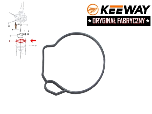 USZCZELKA KEEWAY 50CC 2T KOMORY PŁYWAKA ORYGINAŁ 