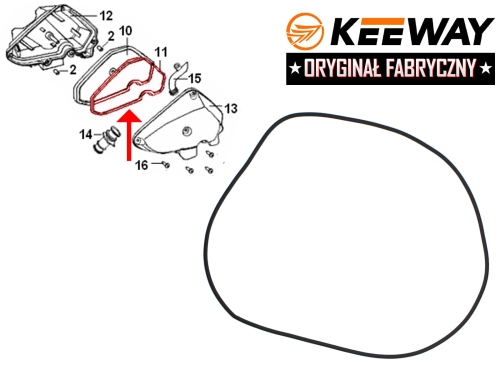 USZCZELKA FILTRA POWIETRZA KEEWA HURRICAN 50 ORG. 