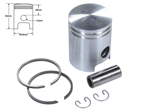 TŁOK SIMSON S51 S53 SR50 38,75mm 3 SZLIF KPL. DE 