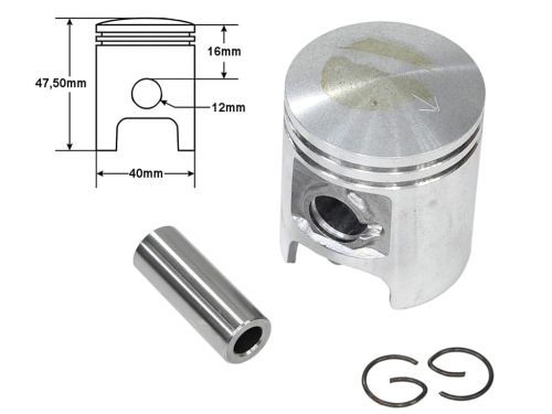 TŁOK PEUGEOT BUXY 40 MM PIN 12 NOMINAŁ 