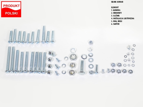 ŚRUBY SILNIKA ROMET KOMAR OCYNK KPL. TI 