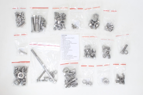 ŚRUBY WFM M06 KOMPLET NA CAŁY MOTOR TI 