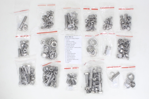 ŚRUBY WSK 125 M06 64 NA CAŁY MOTOR NIERDZEWNA TI 