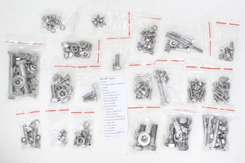 ŚRUBY SHL M17 GAZELA NA CAŁY MOTOR STAL NIERDZE TI 