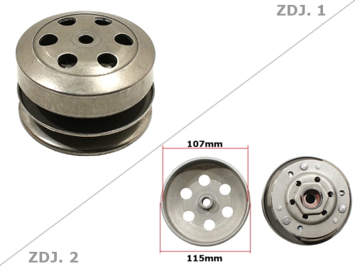 SPRZĘGŁO GY6-50 SKUTER KOMPLETNE BRI 
