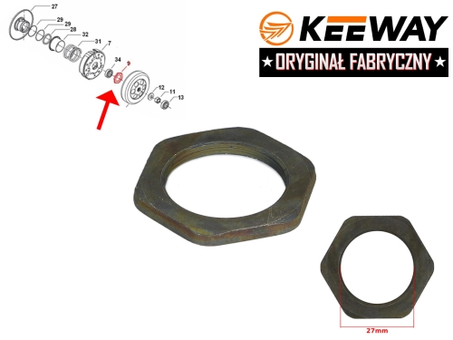 NAKRĘTKA SPRZĘGŁA KEEWAY 50 2T HURRICAN ORYGINAŁ 