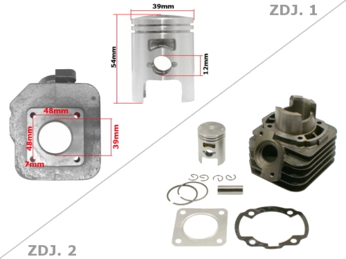 CYLINDER HONDA 39mm PIN 12 DIO 50 WIN 