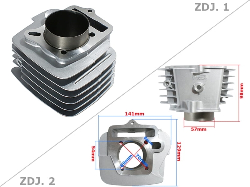 CYLINDER ATV 125 ALUMINIOWY 54mm TZ 